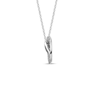 1/10 Carat Diamond Flip-Flop Necklace in Sterling Silver - 18"