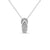 1/10 Carat Diamond Flip-Flop Necklace in Sterling Silver - 18"