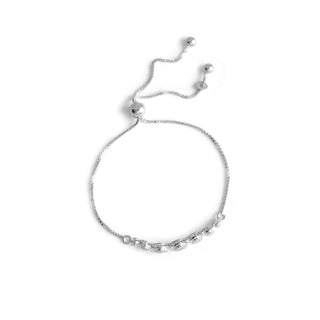 1/5 Carat Bolo Diamond Bracelet in Sterling Silver-9.50"