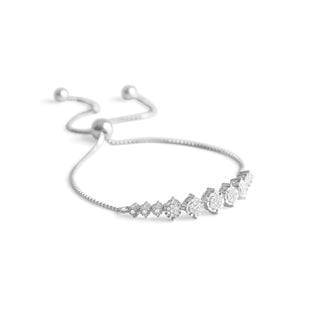 1/4 Carat Bolo Diamond Bracelet in Sterling Silver-9.75"