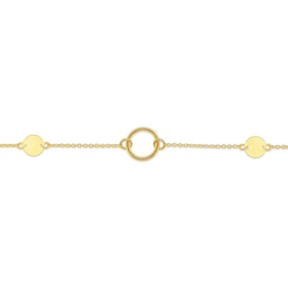 Satellite Gold Chain Bracelet in 9K Yellow Gold-7.25"