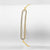 Long Link Bolo Glitter Gold Chain Bracelet in 9K Yellow Gold-9.2"