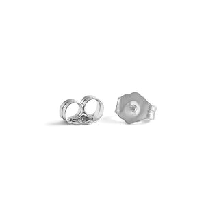 1/2 Carat Graduated Cushion Lab Grown Diamond Stud Earrings in Sterling Silver