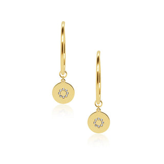Dot Dangle Gold Drop Earrings in 9K Yellow Gold
