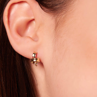 Twisted Gold Stud Earrings in 10K Yellow Gold