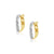 Double-layered Diamond & Gold Stud Earrings in 10K Gold