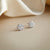 1/2 Carat Floral Lab Grown Diamond Stud Earrings in Sterling Silver