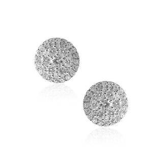 1/2 Carat Classic Round Lab Grown Diamond Stud Earrings in Sterling Silver