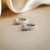 1/2 Carat Double row Lab Grown Diamond Hoop Earrings in Sterling Silver