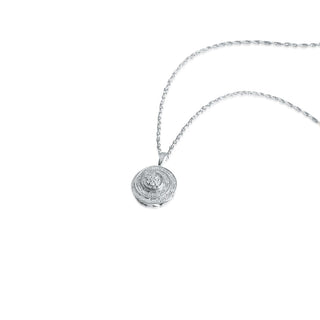 1/6 Carat Round Diamond Pendant Necklace in Sterling Silver-18"