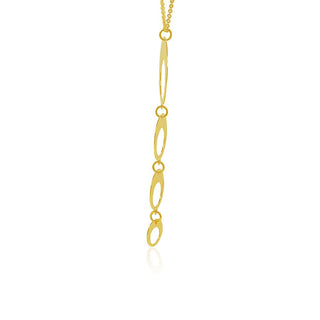 Round Graduation Gold Necklace in 9K Yellow Gold-18"