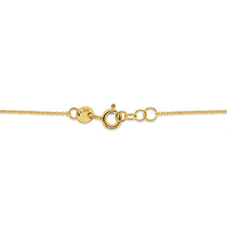 Oval Gold Pendant Necklace in 9K Yellow Gold-18"