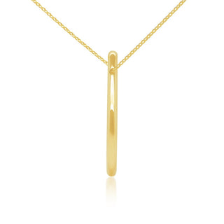 Drop-shaped Gold Pendant Necklace in 9K Yellow Gold-18"