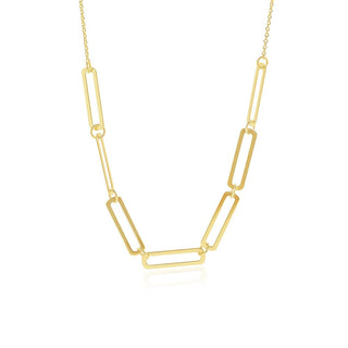 Dual Link Gold Necklace in 9K Yellow Gold-18"