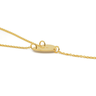 Two Heart Gold Lariat Necklace in 9K Yellow Gold-18"