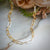 Bold Link with MOP & Gold Necklace in 9K Yellow Gold-18"