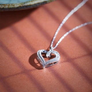 1/2 Carat Heartfelt Diamond Pendant Necklace in Sterling Silver-18"