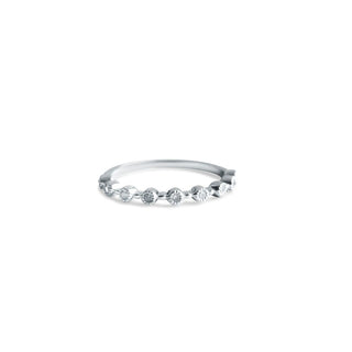 1/10 Carat Lace Band Diamond Ring in Sterling Silver