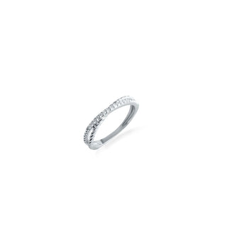 1/10 Carat Crisscross Diamond Band Ring in Sterling Silver