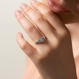 0.16 Carat Fancy Twisted Diamond Ring in Sterling Silver