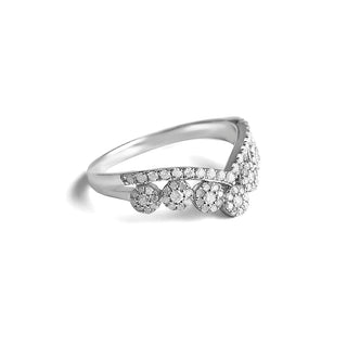 0.50 Carat Tiara-inspired Diamond Ring in Sterling Silver