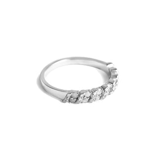 0.33 Carat Extra Gleaming Diamond Band Ring in Sterling Silver