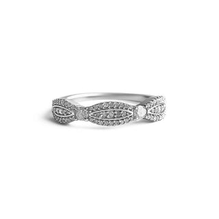 1/3 Carat 3 Oval Cluster Diamond Band Ring in Sterling Silver