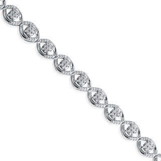 1 Carat Diamond Bouquet Tennis Bracelet in Sterling Silver-7.25"
