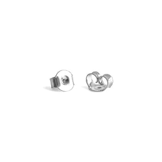 1/6 Carat Cushion Shaped Diamond Stud Earrings in Sterling Silver