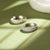 1/2 Carat Interlocking Diamond Hoop Earrings in Sterling Silver