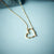 1/6 Carat Slant Heart Accent Lab Grown Diamond Pendant Necklace in 10K Yellow Gold