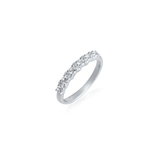 1/2 Carat Lab Grown Interlocking Diamond Band Ring in 10K White Gold