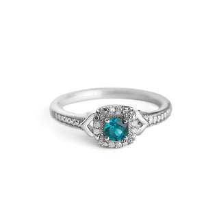 1/3 Carat Emerald Diamond Ring in Sterling Silver