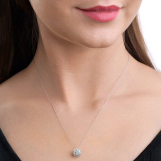 1/4 Carat Diamond Necklace in 10K White Gold - 18"